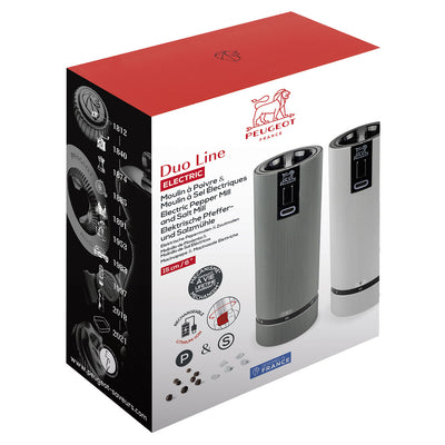 Peugeot Line Rechargeable u'Select Electric Pepper & Salt Mill Set, Gift Boxed - Kitchen Universe