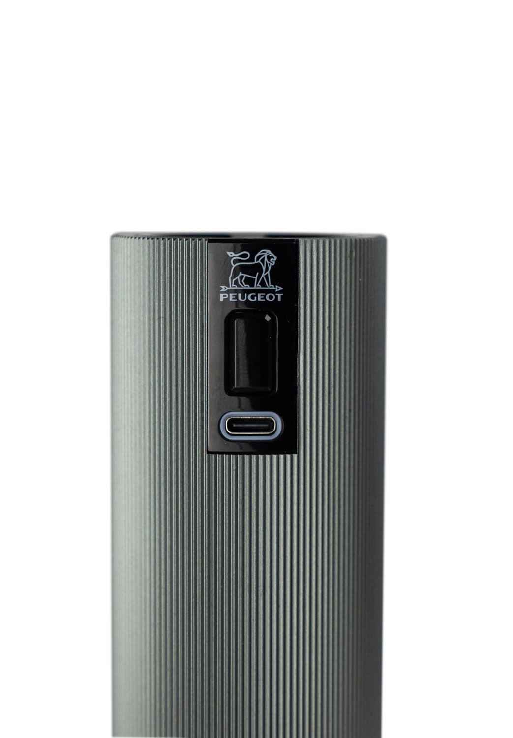 Peugeot Line Rechargeable u'Select Electric Pepper Mill, Carbon Aluminum - Kitchen Universe