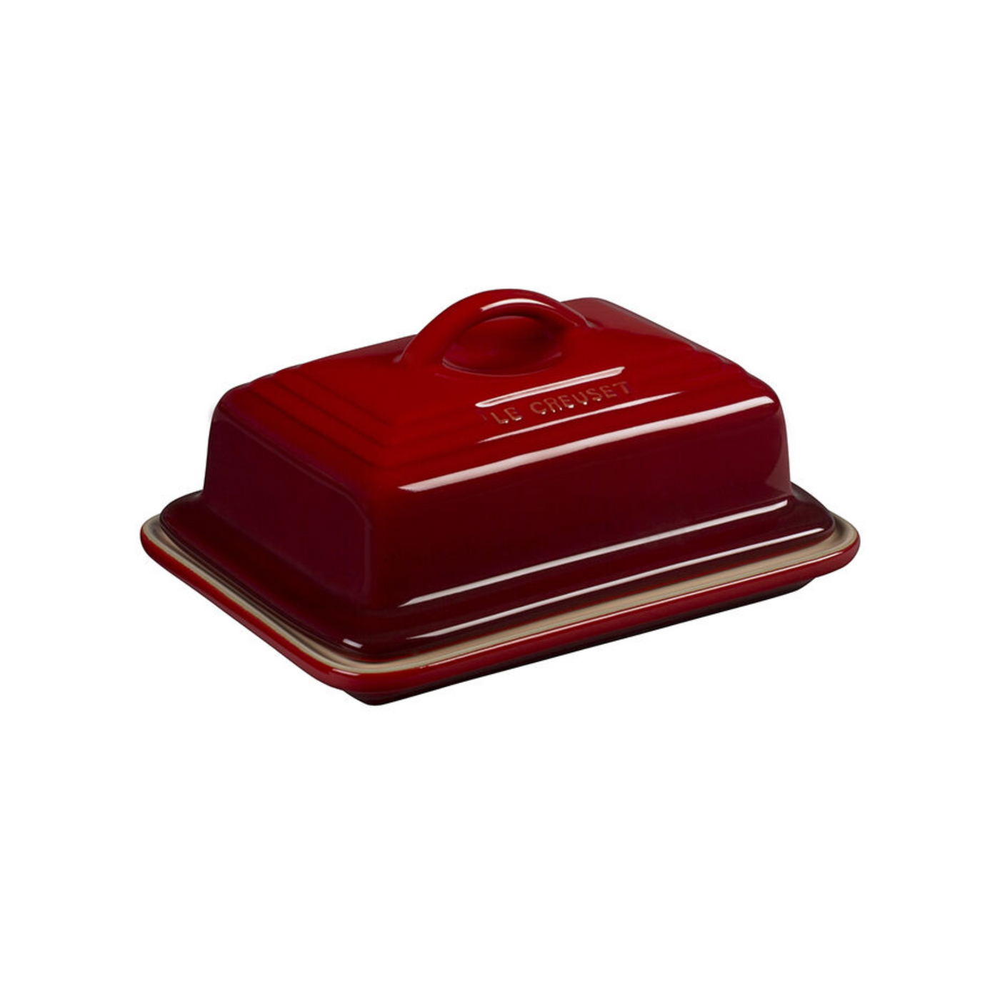 Le Creuset Stoneware European Butter Dish, Cerise - Kitchen Universe