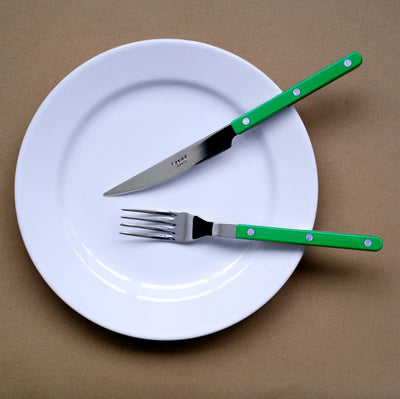 Sabre Bistrot 5-Piece Flatware Set, Garden Green - Kitchen Universe