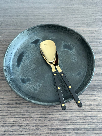 Sabre Bistrot Gold Rice Spoon, Black - Kitchen Universe