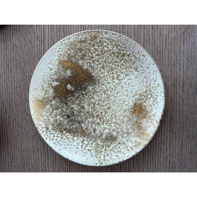 K.H Wurtz Flat Medium Plate, White & Brown - Kitchen Universe