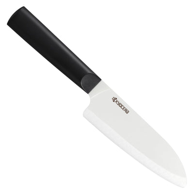 Kyocera Innovation Ceramic Santoku Knife Black Handle, Newest Generation - Kitchen Universe