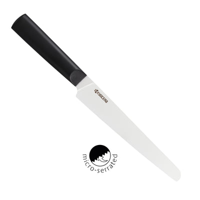 Kyocera Innovation Ceramic Bread Knife Micro Serrated Blade 7-in, Newest Generation - Kitchen Universe