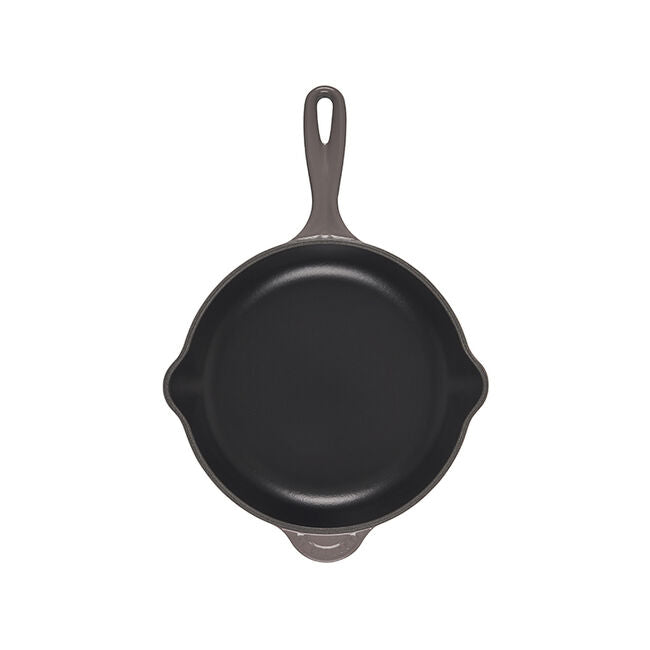 Le Creuset Classic Enameled Cast Iron Skillet, 9-Inches, Oyster - Kitchen Universe