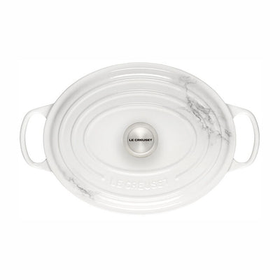 Le Creuset Signature Enameled Cast Iron Oval Dutch Oven, 6.75-Quart, Marble - Kitchen Universe