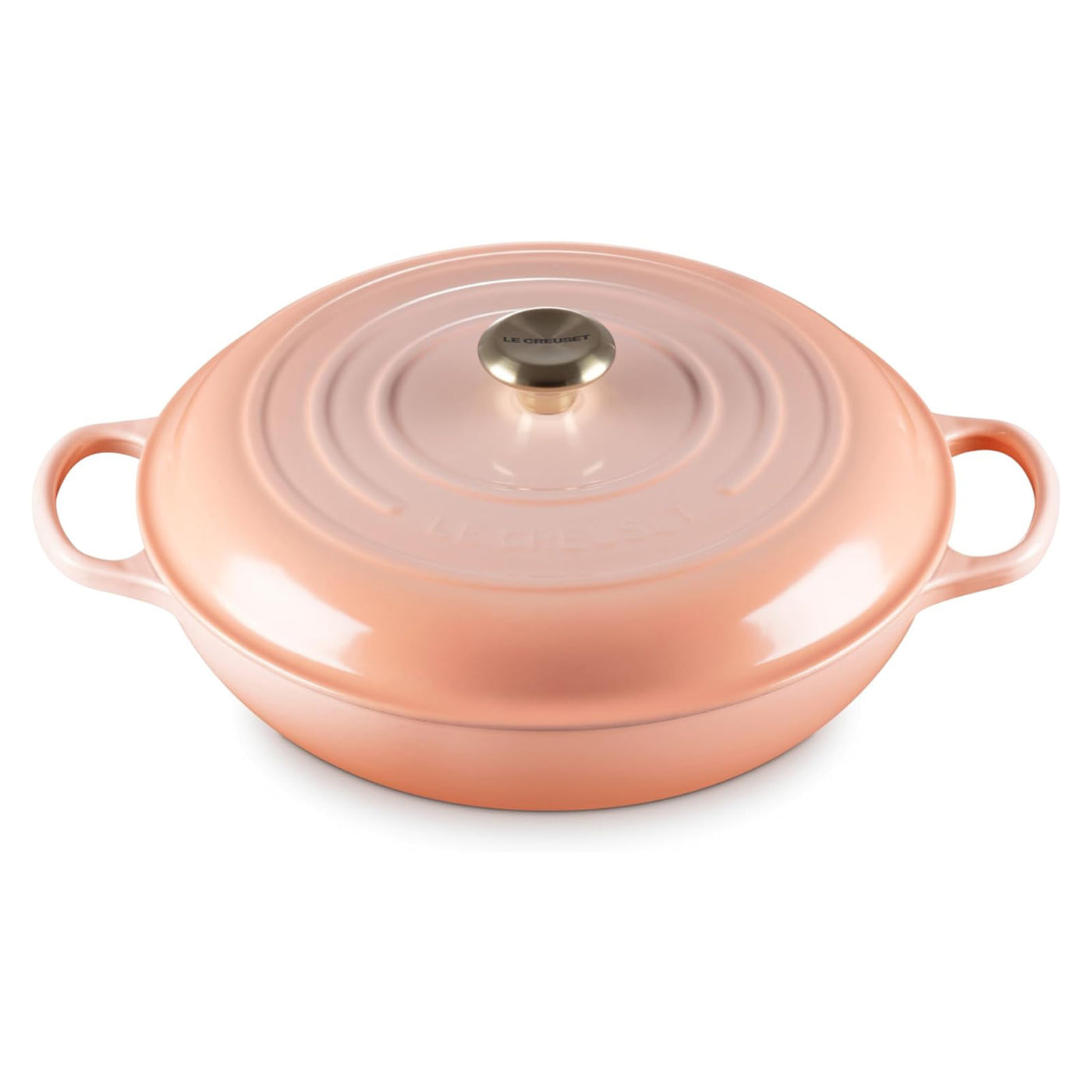 Le Creuset Signature Enameled Cast Iron Braiser, 5-Quart, Peche - Kitchen Universe