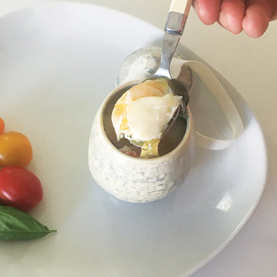 AggCoddler Lea Love Porcelain Multi-Purpose 3-Piece Gourmet Egg Cooker Set - Kitchen Universe