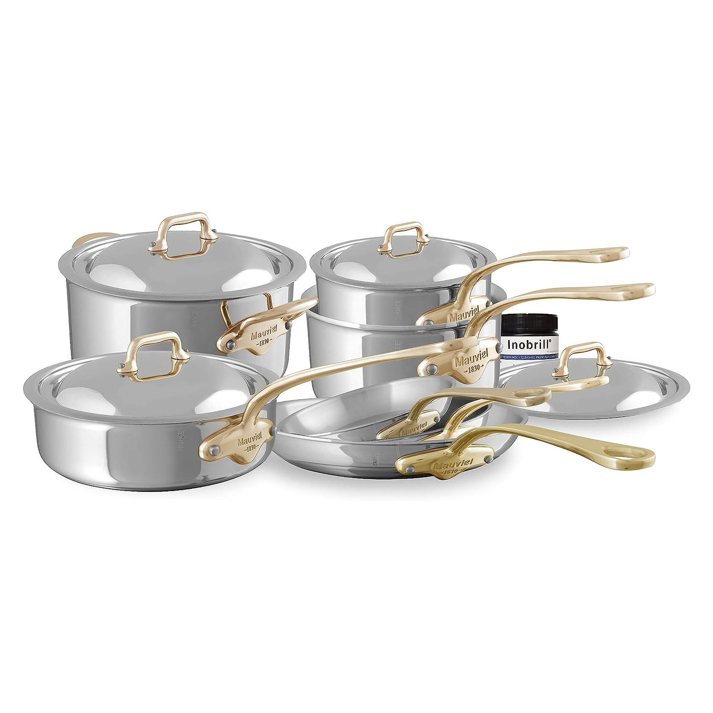 Mauviel M'Cook B 5-Ply 11-Piece Cookware Set, Bronze Handles - Kitchen Universe
