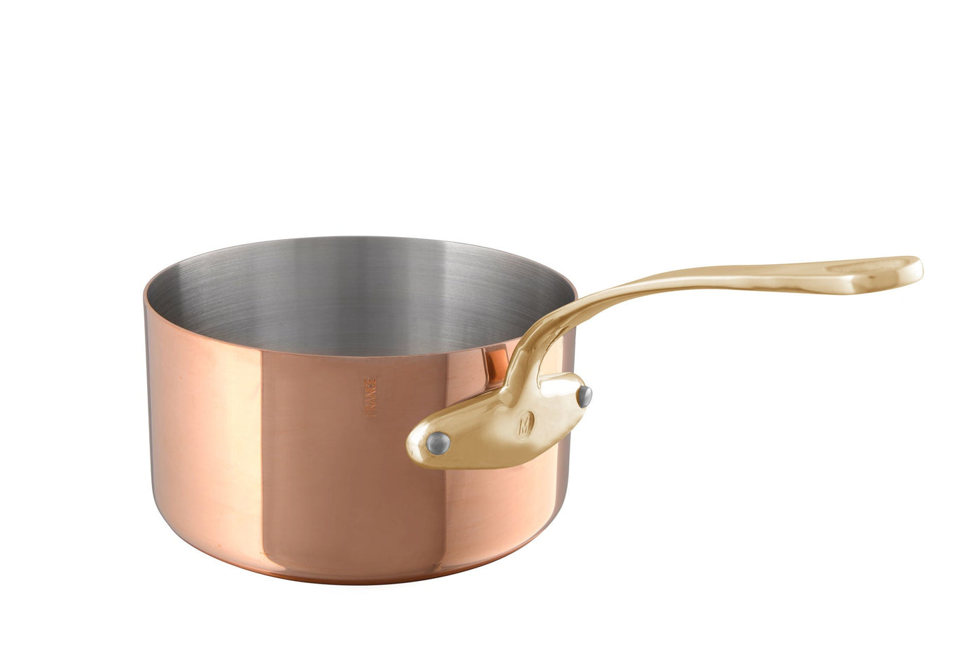 Mauviel M'heritage M200B Copper Saucepan w/Lid, Bronze Handles 1.2-qt. - Kitchen Universe