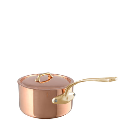 Mauviel M'heritage M200B Copper Saucepan w/Lid, Bronze Handles 1.2-qt. - Kitchen Universe