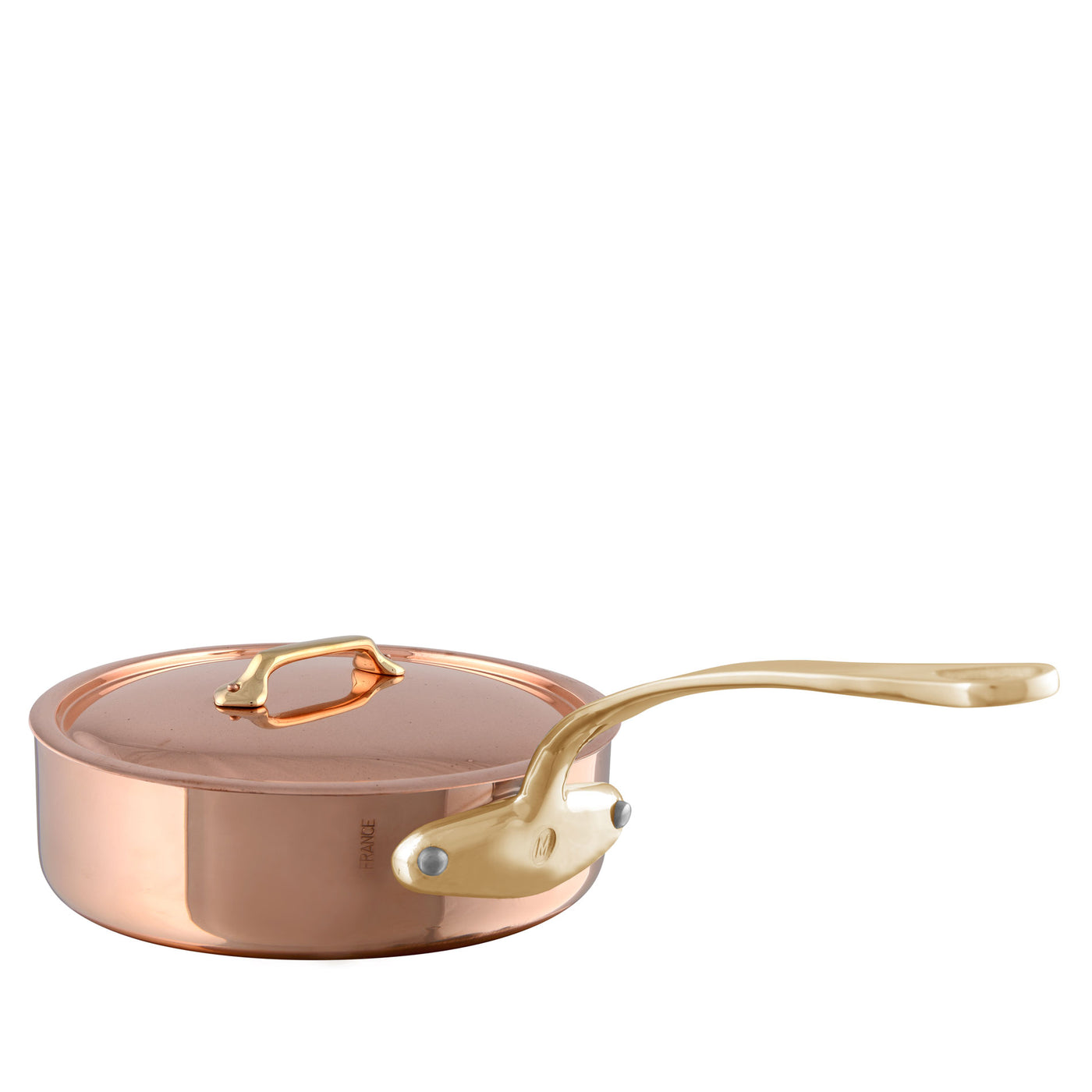 Mauviel M'heritage M200B Copper Sauté Pan w/Lid, Bronze Handles 1.9 qt - Kitchen Universe