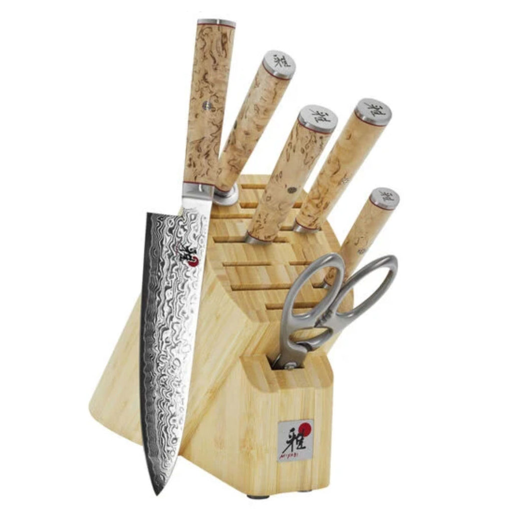Miyabi Birchwood SG2 7-Piece Block Knife Set | Kitchen Universe