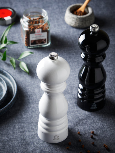 Peugeot Paris u'Select Pepper & Salt Mill, Black & White Lacquer, 7-in - Kitchen Universe
