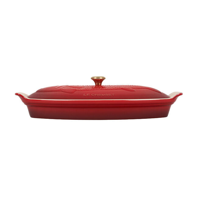 Le Creuset Heritage Fish Baker 1.7-Quart, Cerise - Kitchen Universe