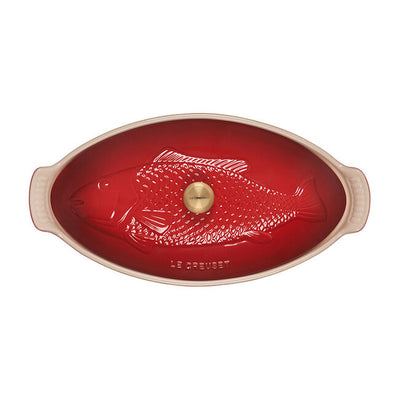 Le Creuset Heritage Fish Baker 1.7-Quart, Cerise - Kitchen Universe