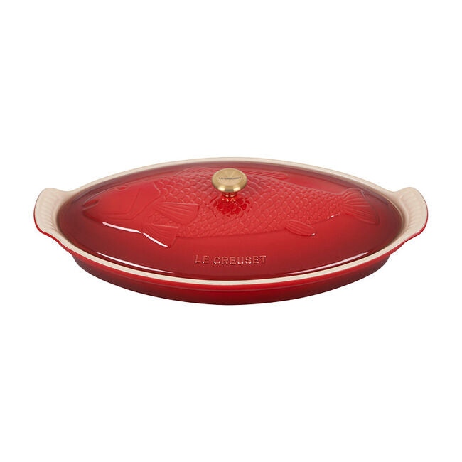 Le Creuset Heritage Fish Baker 1.7-Quart, Cerise - Kitchen Universe