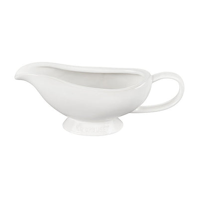 Le Creuset Heritage Stoneware Gravy Boat, 16-Ounces, White - Kitchen Universe
