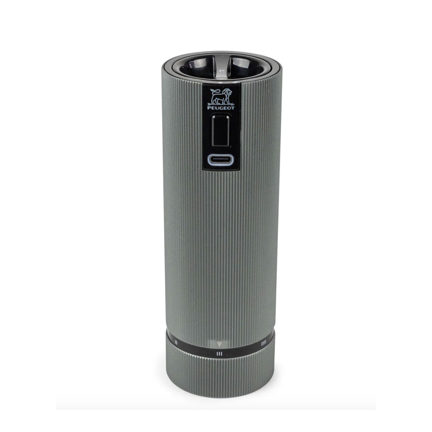 Peugeot Line Rechargeable u'Select Electric Pepper Mill, Carbon Aluminum - Kitchen Universe