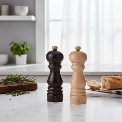 Peugeot Paris u'Select Pepper & Salt Mill Set, Chocolate and Natural 7-in - Kitchen Universe