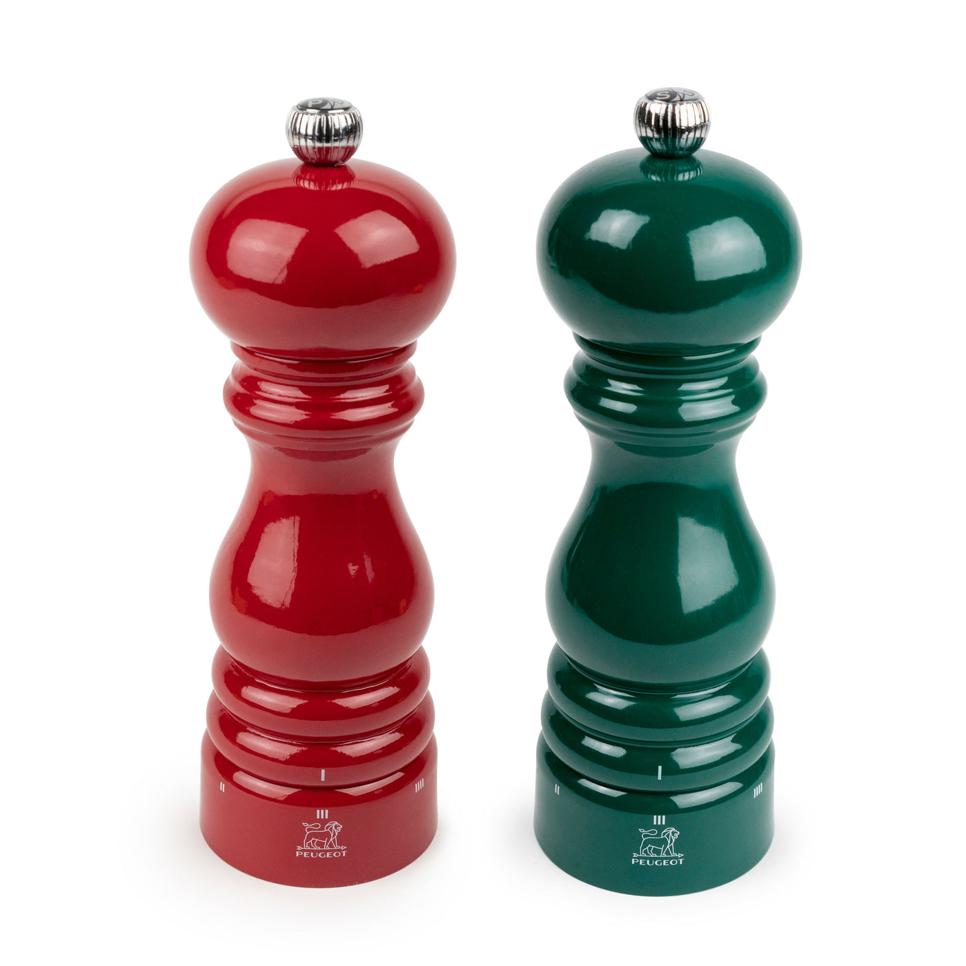 Peugeot Paris u'Select Pepper & Salt Mill Set 7-in, Red Passion, Green Forest - Gift Boxed