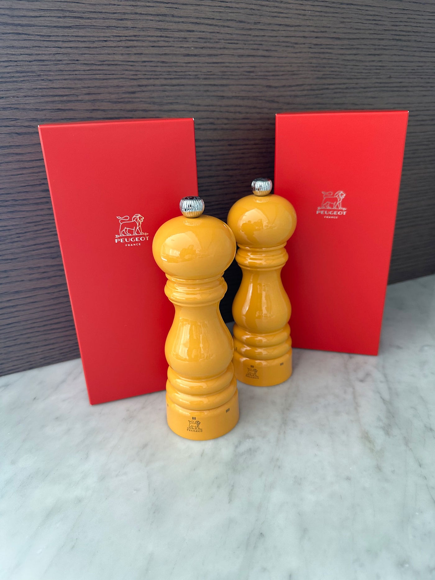Peugeot Paris u'Select Pepper & Salt Mill Set 7-in, Saffron - Gift Boxed