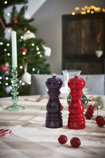 Peugeot Paris u'Select Pepper & Salt Mill, Eggplant and Passion Red Lacquer 7-in - Kitchen Universe