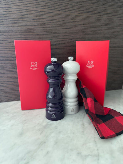 Peugeot Paris u'Select Pepper & Salt Mill Set 7-in, Eggplant and Pearl Grey - Gift Boxed