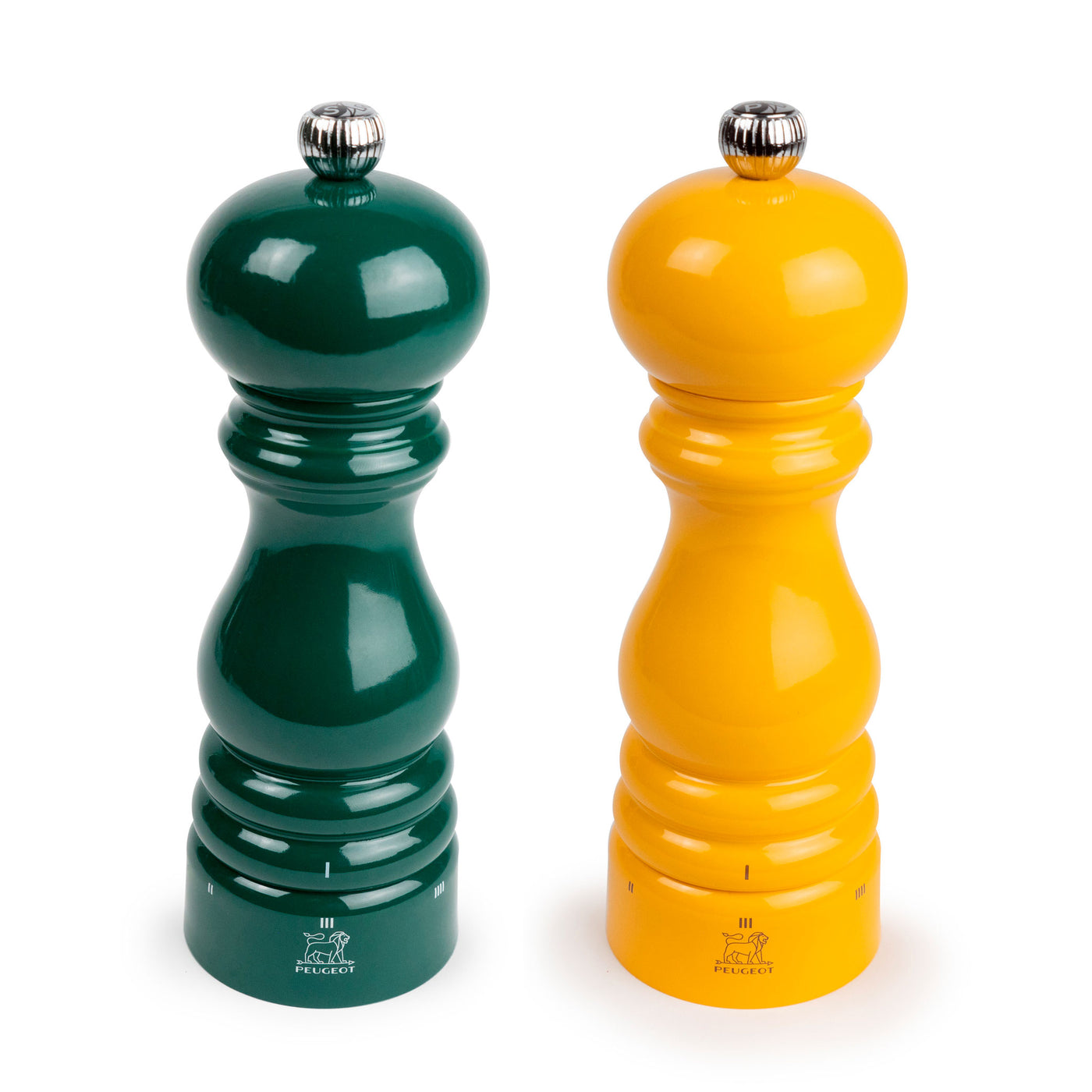 Peugeot Paris u'Select Pepper & Salt Mill Set 7-in, Saffron and Green Forest - Kitchen Universe