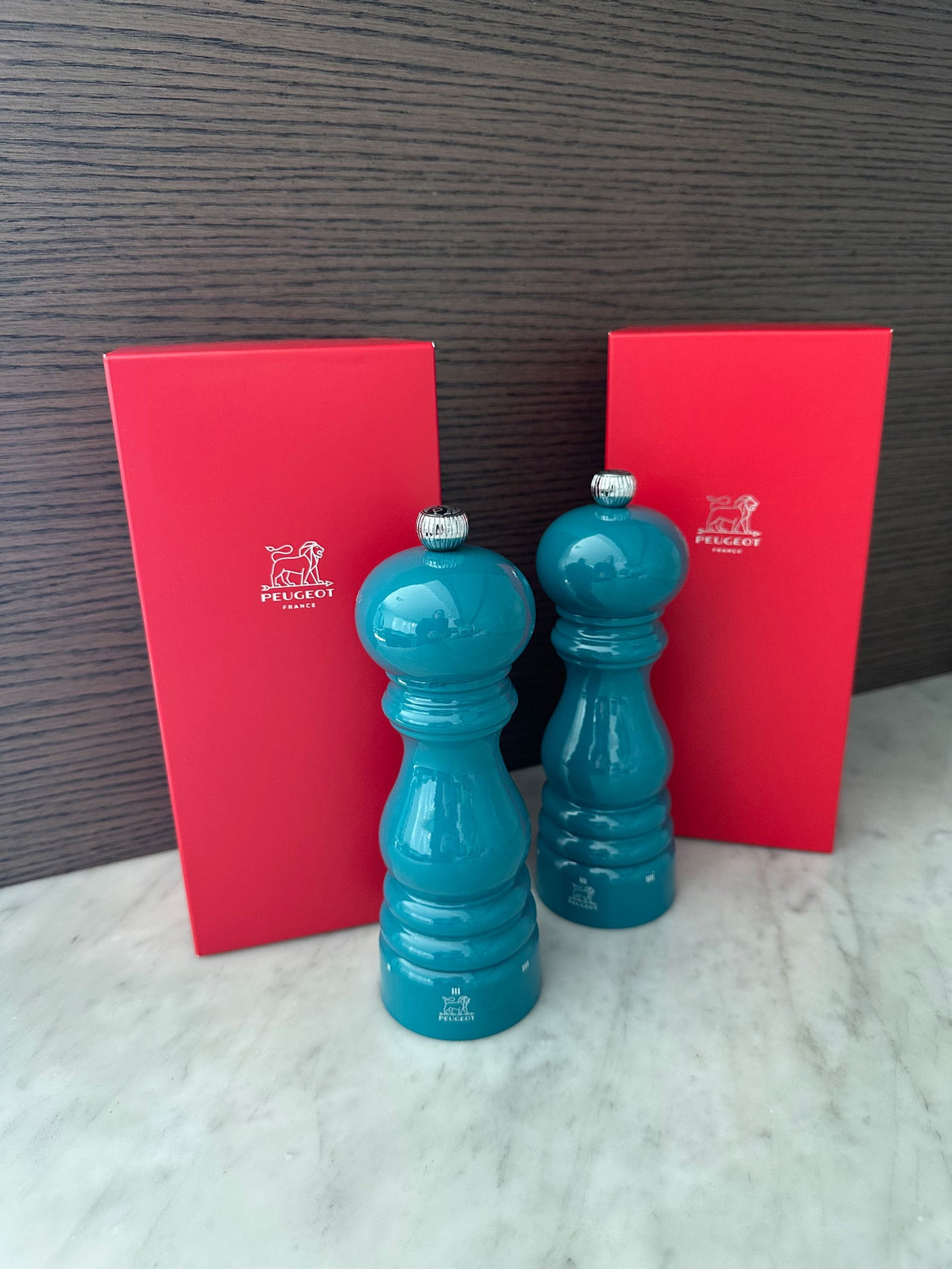 Peugeot Paris u'Select Pepper & Salt Mill Set 7-in, Pacific Blue - Gift Boxed
