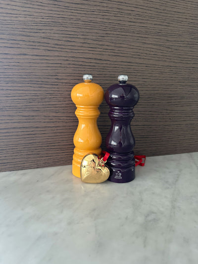Peugeot Paris u'Select Pepper & Salt Mill Set 7-in, Eggplant and Saffron - Gift Boxed