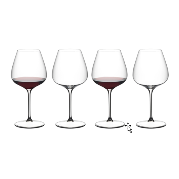 Riedel Grape@Riedel 4-Piece Crystal Pinot Noir/Nebbiolo/Aperitivo Wine Glass Set, 25 Oz
