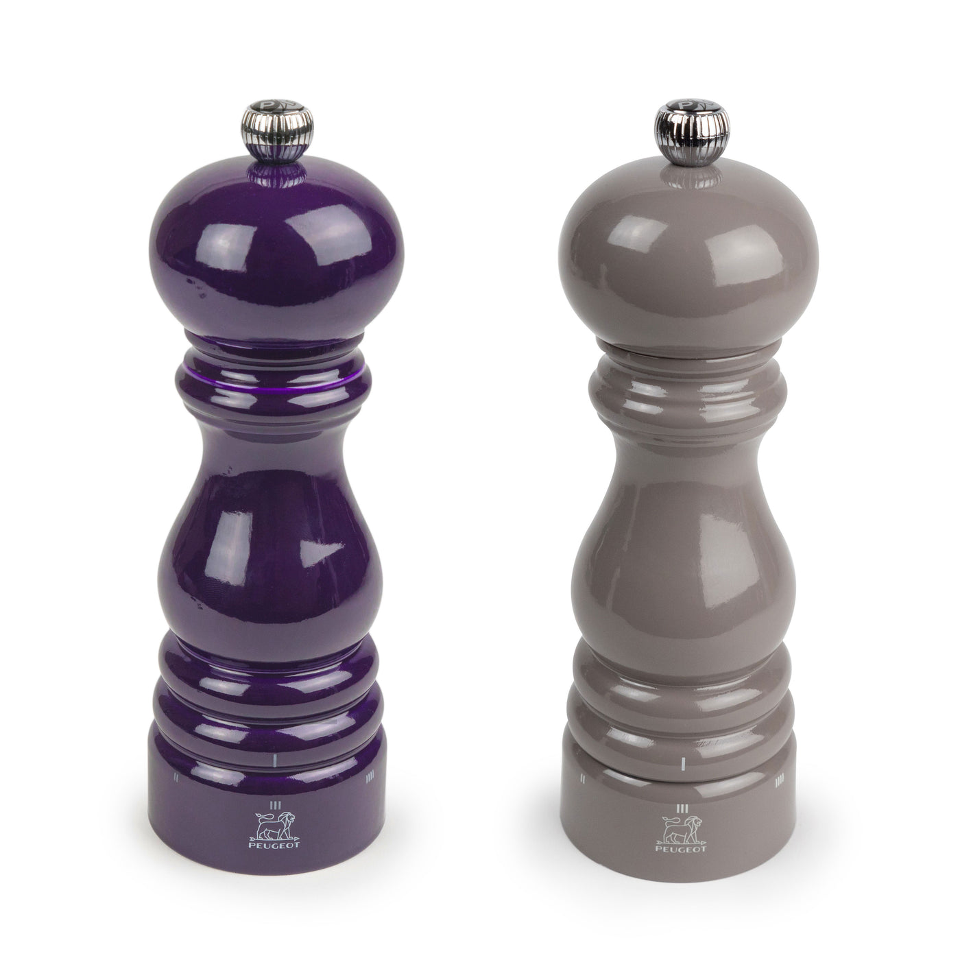 Peugeot Paris u'Select Pepper & Salt Mill Set 7-in, Eggplant and Pearl Grey