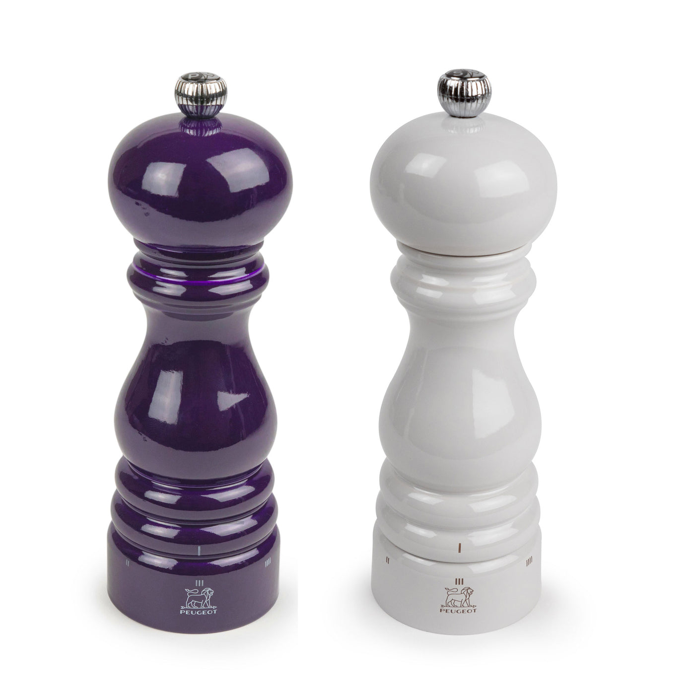 Peugeot Paris u'Select Pepper & Salt Mill Set 7-in, Eggplant and Pearl Grey