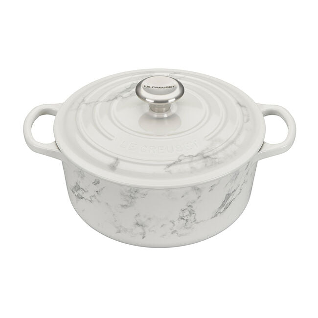 Le Creuset Signature Enameled Cast Iron Round Dutch Oven With Lid, 4.5-Quart, Marble - Kitchen Universe