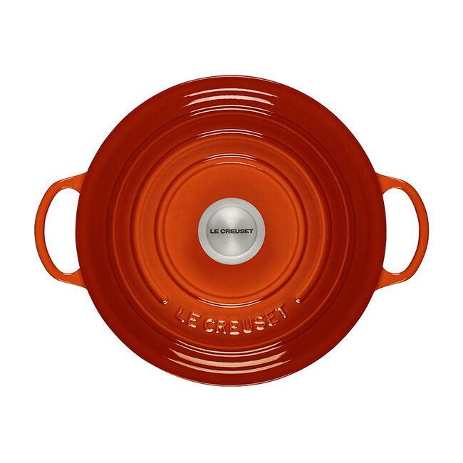 Le Creuset Enameled Cast Iron Signature Chef's Oven, 7.5-Quart, Flame - Kitchen Universe