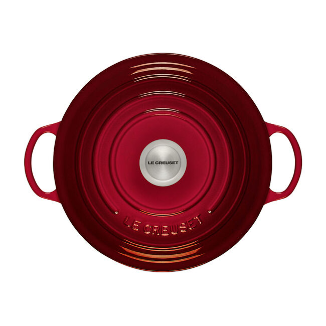 Le Creuset Enameled Cast Iron Signature Chef's Oven, 7.5-Quart, Cerise - Kitchen Universe