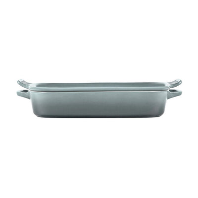Le Creuset Stoneware Rectangular Dish with Platter Lid, 3-Quart, Sea Salt - Kitchen Universe