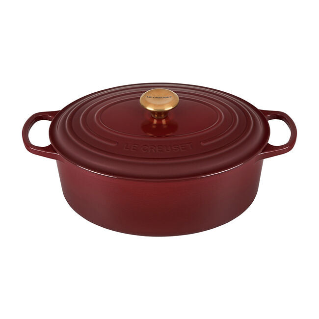 Le Creuset Signature Enameled Cast Iron Oval Dutch Oven, 6.75-Quart, Rhone - Kitchen Universe