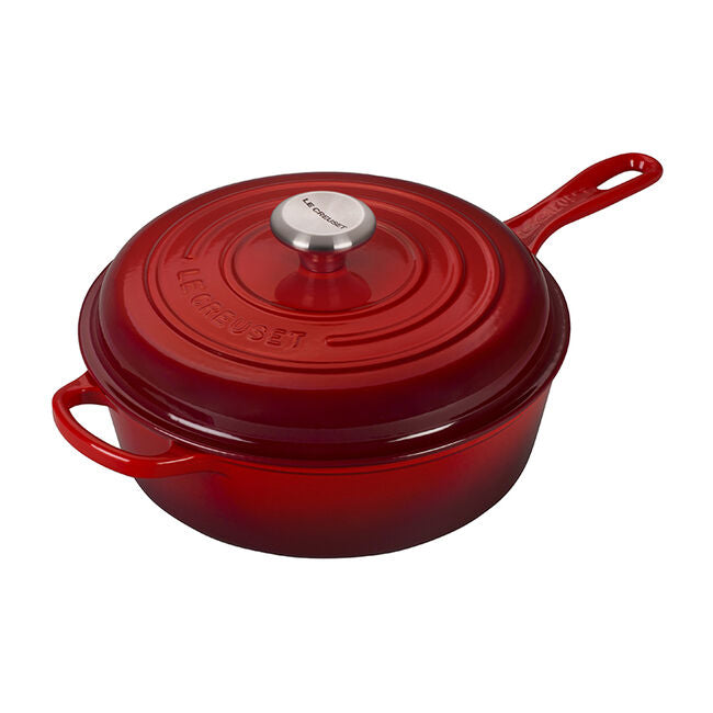 Le Creuset Signature Enameled Cast Iron Cassadou With Lid, 3.75-Quart, Cerise - Kitchen Universe