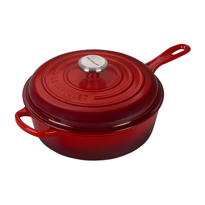 Le Creuset Signature Enameled Cast Iron Cassadou With Lid, 3.75-Quart, Cerise - Kitchen Universe