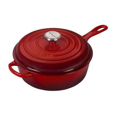 Le Creuset Signature Enameled Cast Iron Cassadou With Lid, 3.75-Quart, Cerise - Kitchen Universe