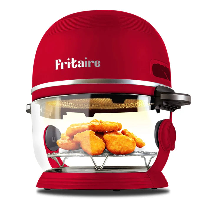 Fritaire Self-Cleaning Glass Bowl Air Fryer, 5-Qt, Cherry - Kitchen Universe