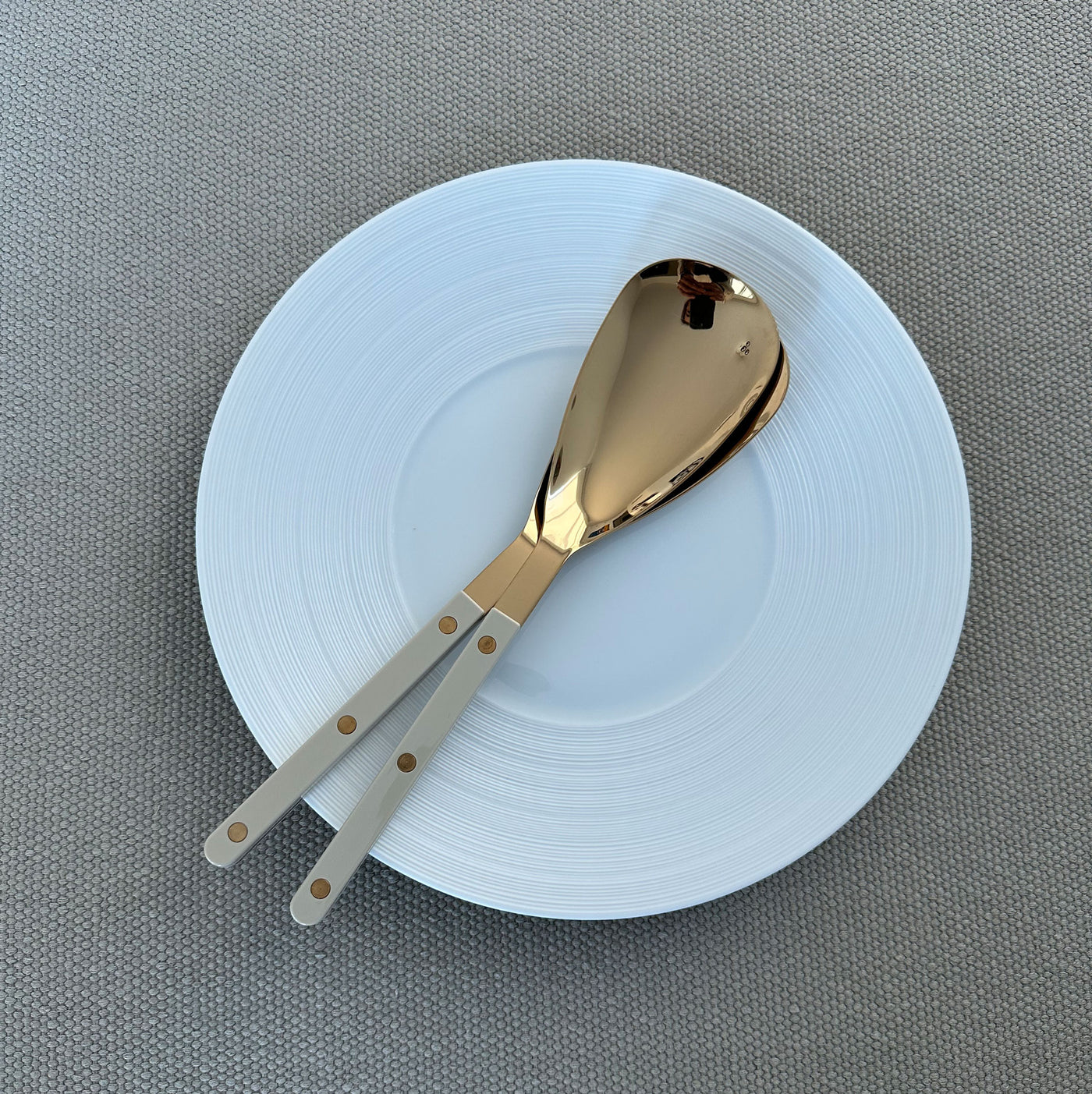 Sabre Bistrot Gold Rice Spoon, Mastic - Kitchen Universe