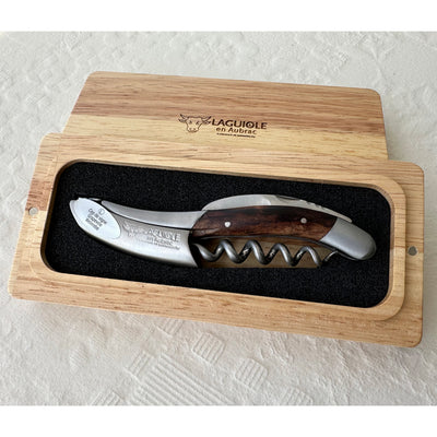 Laguiole en Aubrac Deluxe Sommelier Waiter's Corkscrew with Grapevine Wood Handle - Kitchen Universe