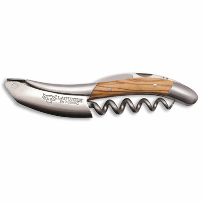 Laguiole en Aubrac Deluxe Sommelier Waiter's Corkscrew with Olivewood Handle - Kitchen Universe