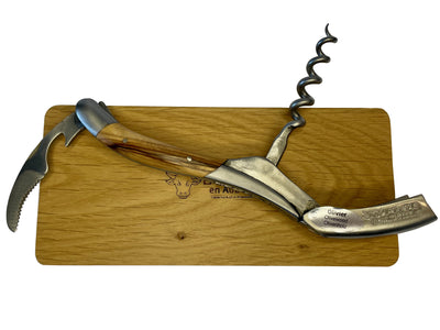 Laguiole en Aubrac Deluxe Sommelier Waiter's Corkscrew with Olivewood Handle - Kitchen Universe