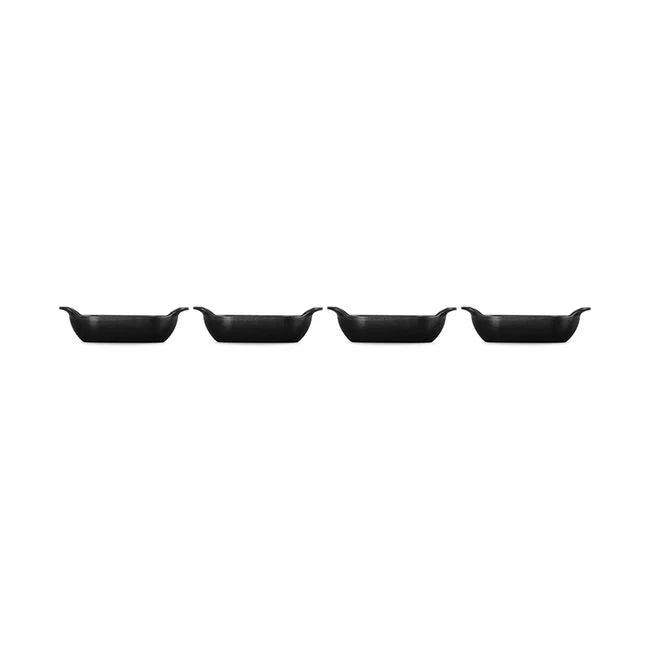 Le Creuset Gourmand Collection 4-Piece Mini Rectangular Baker Set, 0.3-Quart, Matte Black - Kitchen Universe