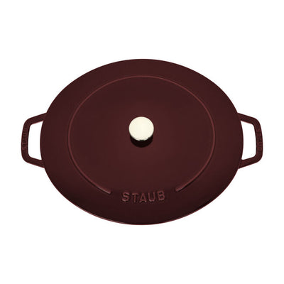 Staub Cast Iron Wide Oval Dutch Oven, 6.25-qt, Grenadine