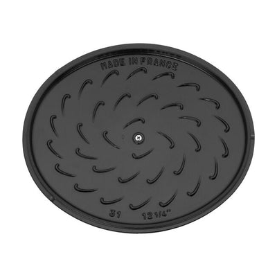 Staub Cast Iron Wide Oval Dutch Oven, 6.25-qt, Grenadine